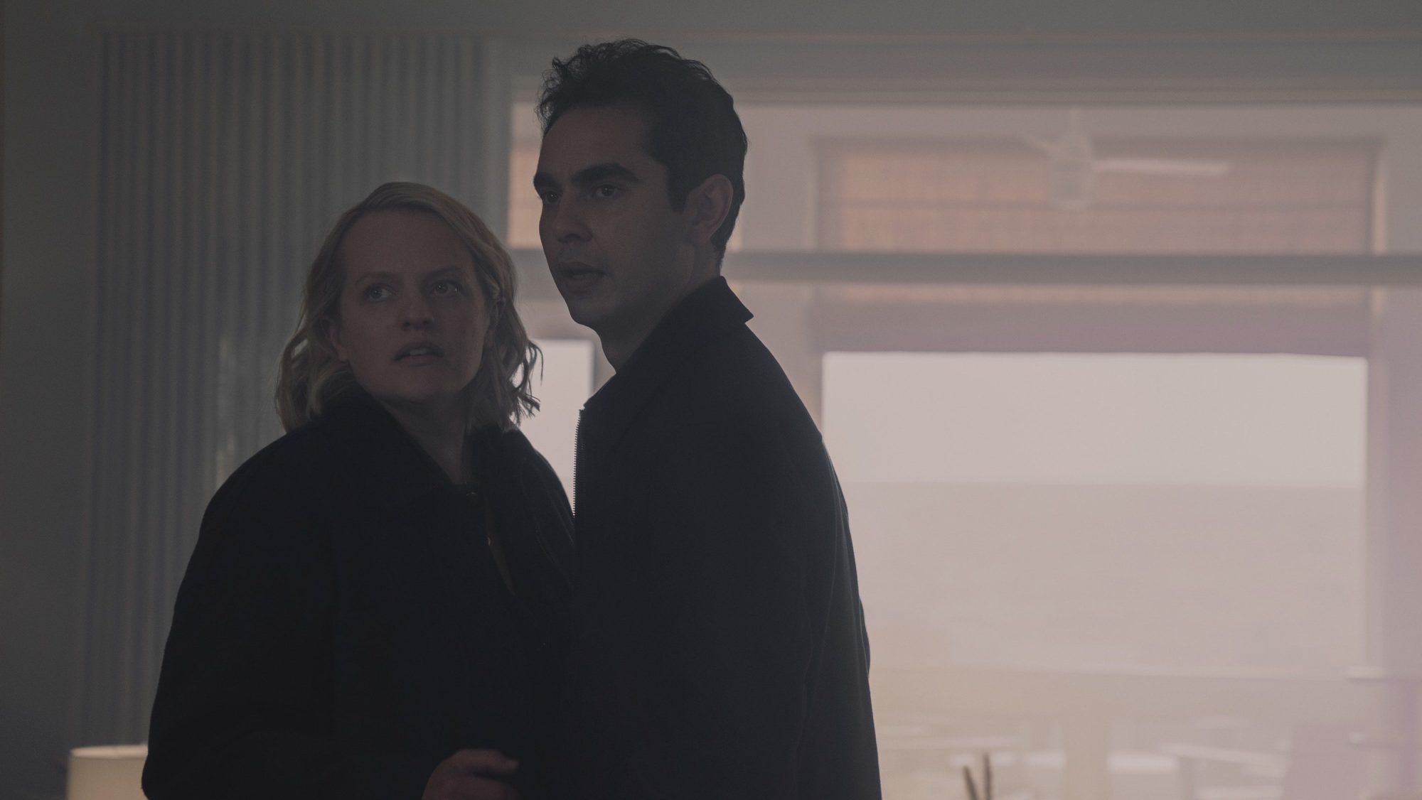 Elisabeth Moss as June with Max Minghella as Nick in "Surprise."